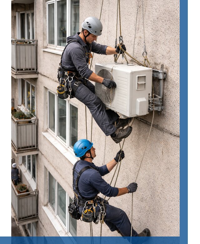 Перенос внешнего блока кондиционера в Реутове от 9366 р.| ВЫСОТНИК-Ртв