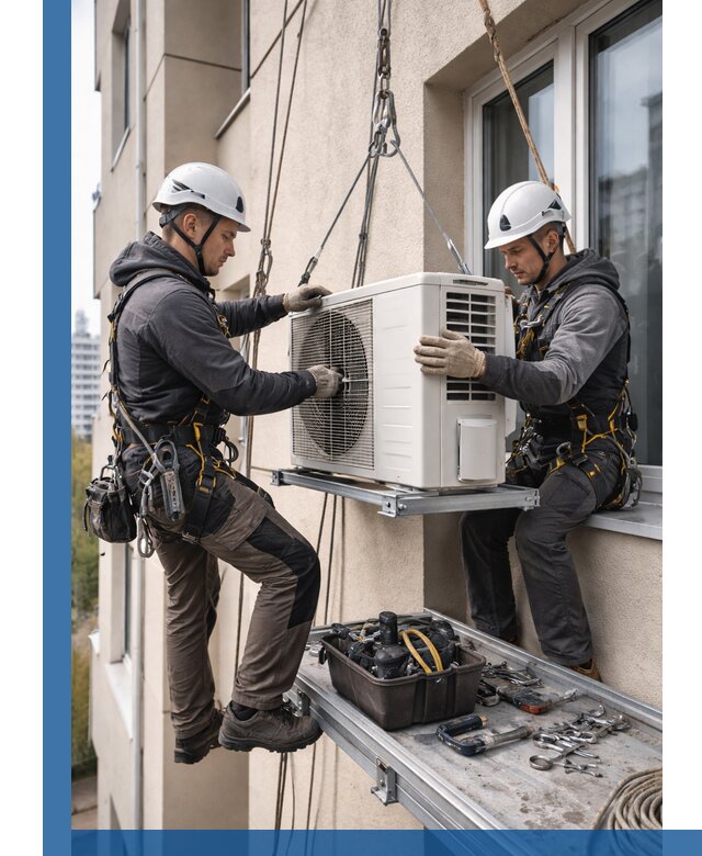 Перенос внешнего блока кондиционера в Реутове с монтажом и крепежом