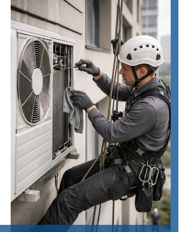 Обслуживание внешнего блока кондиционера в Реутове от 2810 р.ВЫСОТНИК-Ртв