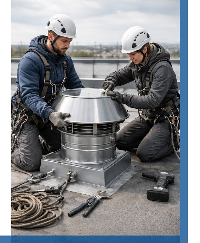 Установка дефлекторов на кровле в Реутове от 4683 р. | ВЫСОТНИК-Ртв