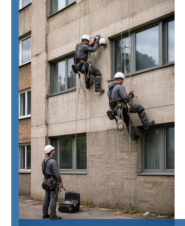 Монтаж фасадных камер видеонаблюдения в Реутове под ключ
