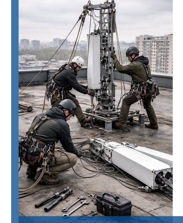 Демонтаж антенн на крыше зданий в Реутове с гарантией