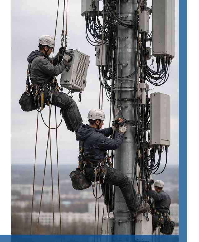 Монтаж оборудования связи на мачте в Реутове от 7805 р. | ВЫСОТНИК-Ртв