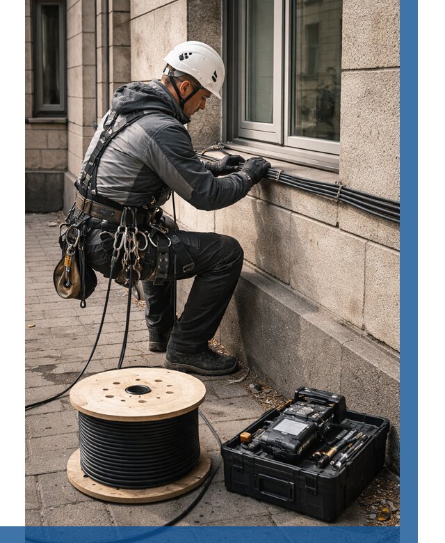 Прокладка оптоволоконного кабеля в Реутове от 833 р. | ВЫСОТНИК-Ртв