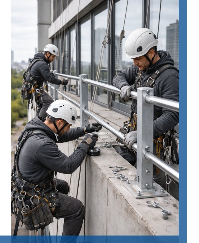 Монтаж ограждений на высоте в Реутове, от 1249 р. | ВЫСОТНИК-Ртв