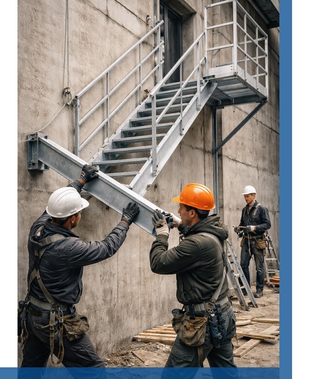 Монтаж металлических лестниц в Реутове от 15611 р. | ВЫСОТНИК-Ртв