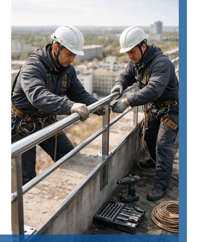 Монтаж перил на высоте в Реутове от 2602 р. | ВЫСОТНИК-Ртв