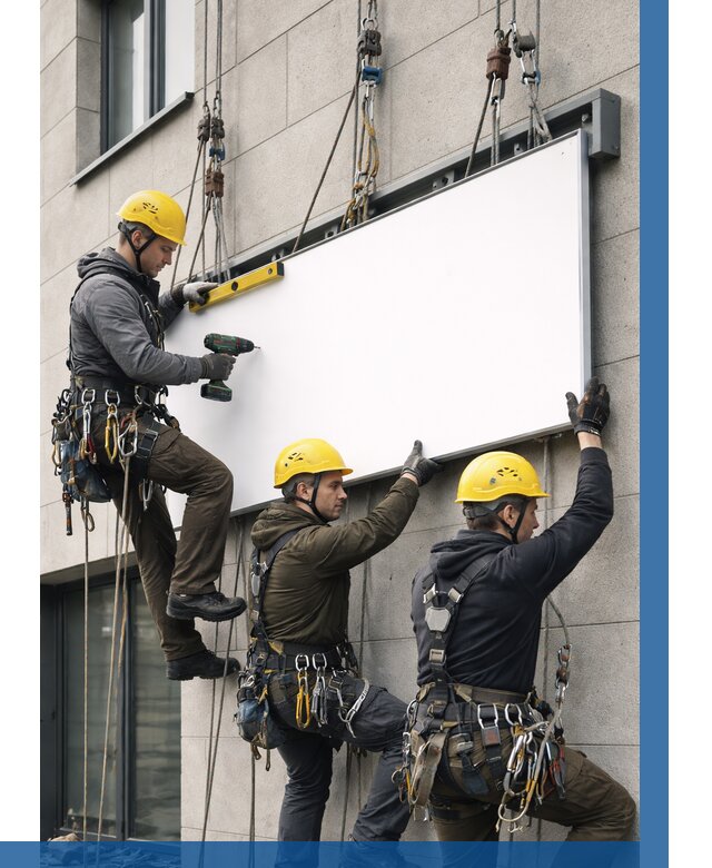 Монтаж рекламной вывески в Реутове от 8326 р. | ВЫСОТНИК-Ртв