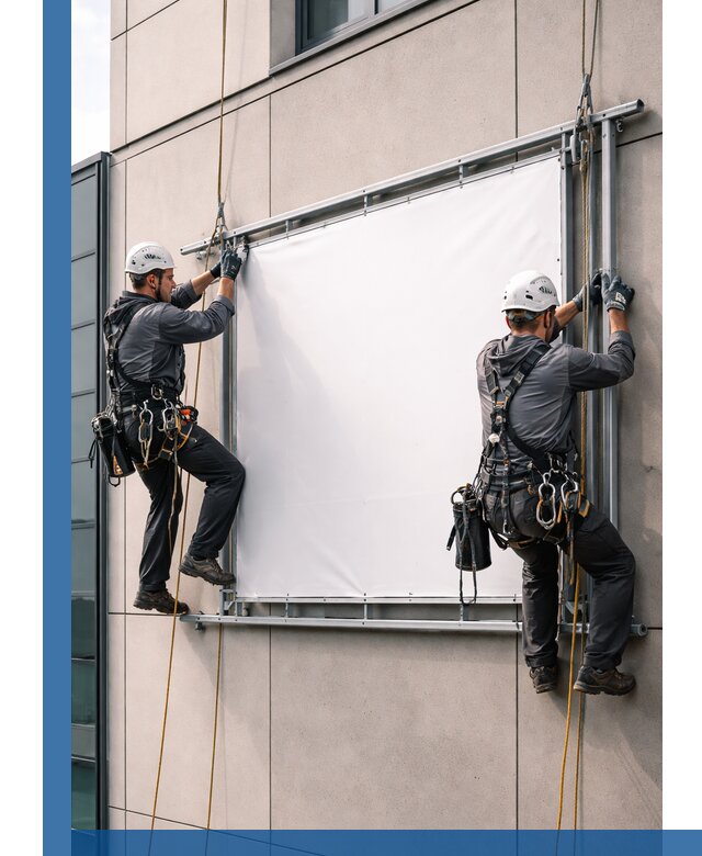 Монтаж наружной рекламной вывески в Реутове под ключ