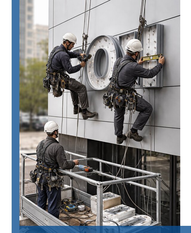 Профессиональный монтаж световых букв в Реутове под ключ
