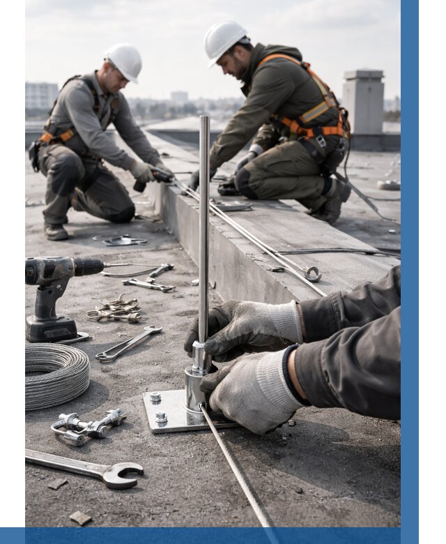 Монтаж молниезащиты на кровле в Реутове цена от 26018 р. | ВЫСОТНИК-Ртв