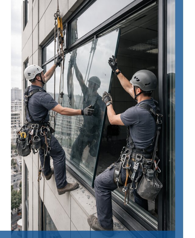 Замена стеклопакетов на высоте в Реутове от 5724 р. | ВЫСОТНИК-Ртв