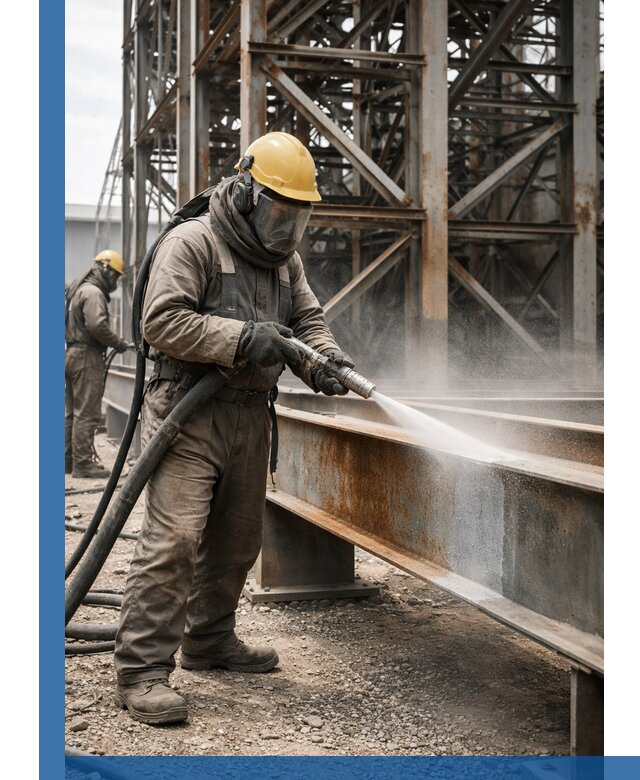 Пескоструйная очистка металлоконструкций в Реутове промышленная