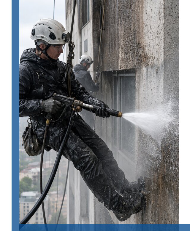 Гидроструйная очистка фасадов и конструкций в Реутове