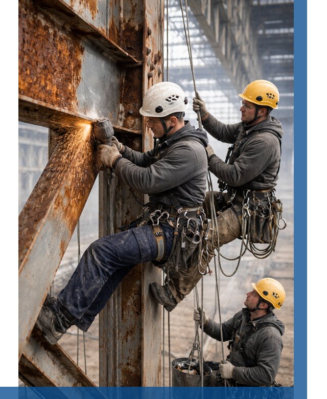 Зачистка металла от ржавчины в Реутове от 364 р. | ВЫСОТНИК-Ртв