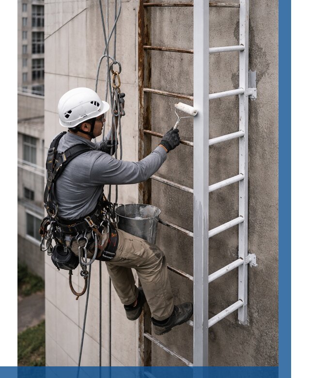Покраска пожарных лестниц в Реутове от 4683 р. | ВЫСОТНИК-Ртв
