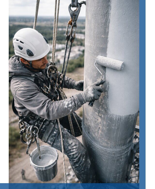 Покраска мачт связи под ключ в Реутове от 885 р. | ВЫСОТНИК-Ртв