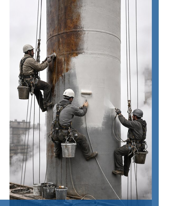 Покраска дымовых труб в Реутове от 8846 р. | ВЫСОТНИК-Ртв