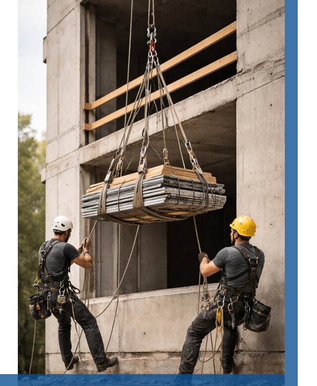 Подъем материала на этаж веревками в Реутове от 1561 р. | ВЫСОТНИК-Ртв