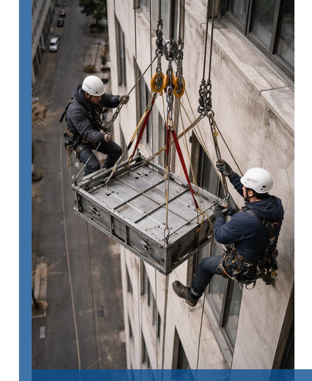 Спуск и подъем грузов по фасаду в Реутове для зданий