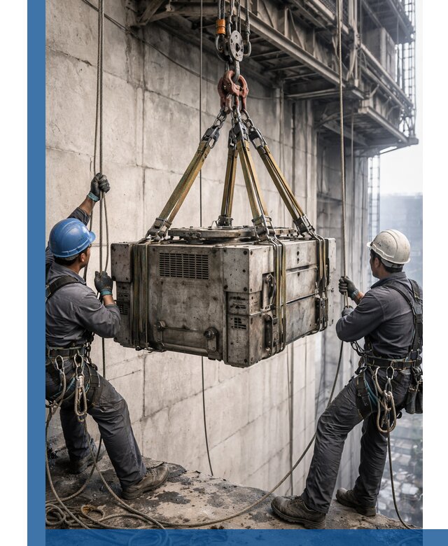 Такелажные работы на высоте, подъем и монтаж грузов в Реутове