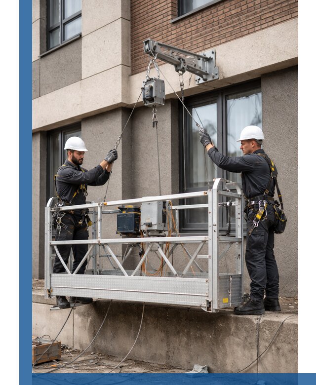Монтаж и подъем фасадной люльки в Реутове с гарантией безопасности