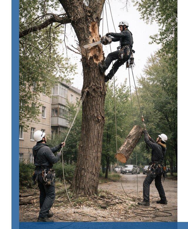 Срочное удаление аварийных деревьев в Реутове с гарантией безопасности