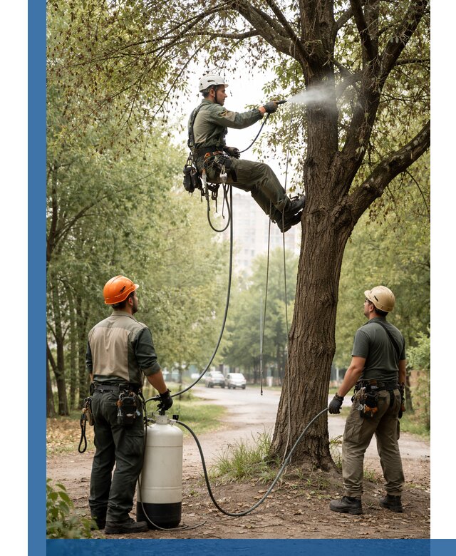 Обработка деревьев от вредителей в Реутове профессиональная защита