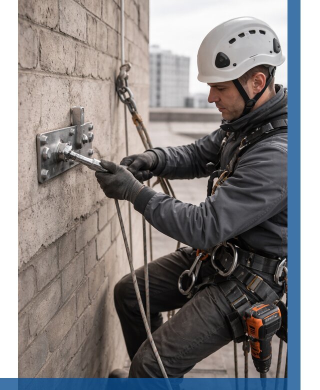 Установка анкерных точек в Реутове от 3642 р. | ВЫСОТНИК-Ртв