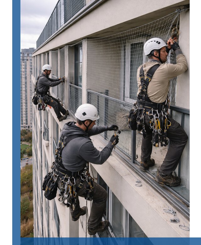 Профессиональный монтаж защитной сетки от птиц в Реутове