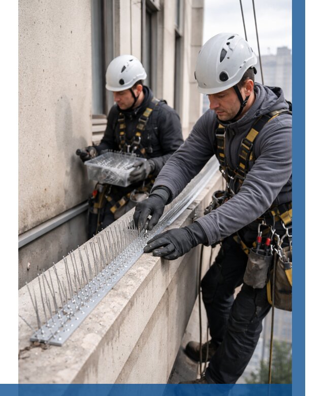 Установка шипов от птиц в Реутове от 885 р. | ВЫСОТНИК-Ртв